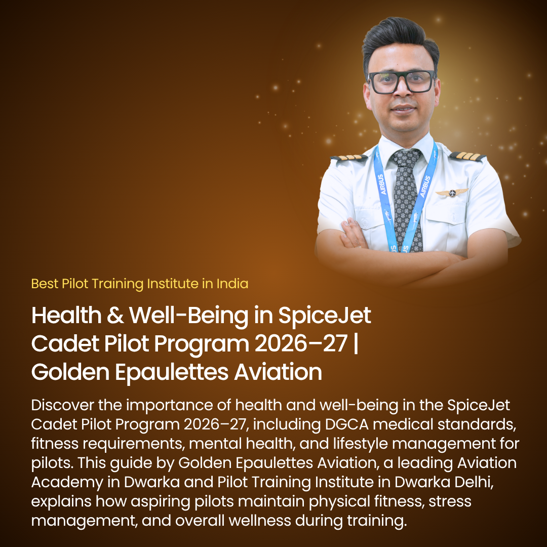 Health & Well-Being in SpiceJet Cadet Pilot Program 2026–27 | Golden Epaulettes Aviation